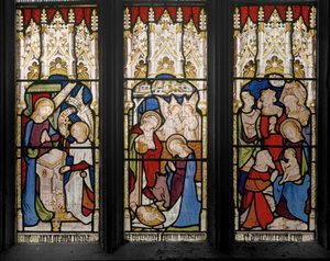 Események Krisztus és Szűz Mária életéből, részlet, 1851 (festett üveg) alkotó: Augustus Welby Northmore Pugin