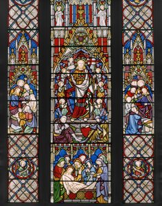 Feltámadás témák, részlet, 1850 (ólomüveg) alkotó: Augustus Welby Northmore Pugin
