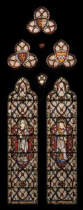 Beverley Szent János és Magyar Szent Erzsébet, 1849 (ólomüveg) alkotó: Augustus Welby Northmore Pugin