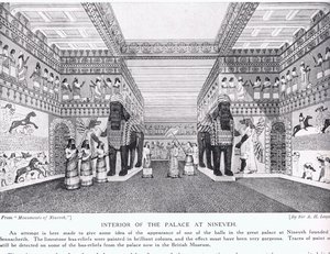 A ninivei palota belseje, illusztráció a 