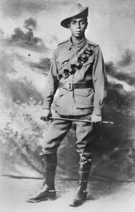 Egy bennszülött katona portréja, 234 Walter Christopher (Chris) George Saunders közlegény, 1916 körül alkotó: Australian Photographer