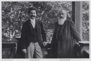 Zeneszerzők Johann Strauss ifjabb és Johannes Brahms, Bécs