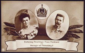 Ferenc Ferdinánd osztrák főherceg, az osztrák trón örököse és felesége, Hohenberg hercegné, 1914 alkotó: Austrian School
