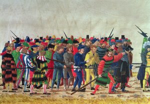 I. Maximilian alabárdosai (1459-1519) francia foglyokat őriztek alkotó: Austrian School