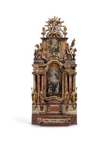 A salzburgi Szent Péter-apátság főoltárának makettje, 1777 körül alkotó: Austrian School