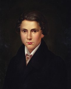 Fiatal férfi portréja rubintűs tűvel, 1835 körül