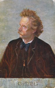 Képeslap Edvard Hagerup Grieg (1843-1907) ábrázolásával alkotó: Austrian School