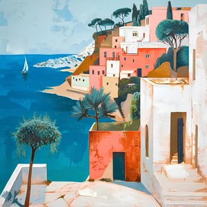 Napos mediterrán falu alkotó: Avanesova Elena