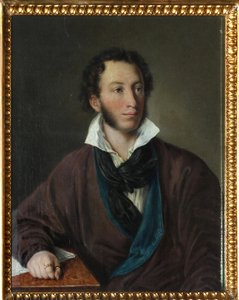 Alexandre Pouchkine portréja (1799-1837) - Alekszandr S. Puskin szerző portréja - V. Tropinin utáni másolat, Avdotya Petrovna Jelagina (1789-1877), Olaj, vászon 1827 - Düsseldorfi Goethe Múzeum alkotó: Avdotya Petrovna Yelagina