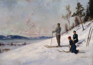 Síelő (olaj, vászon)