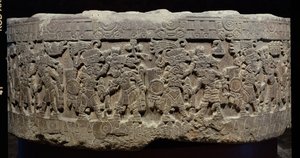 Tizoc köve (1481-86 körül) vagy Temalacatl, 1325-1521