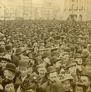 Tömeg a Columbian Exhibition megnyitóján, Chicago, Illinois, USA, 1893.