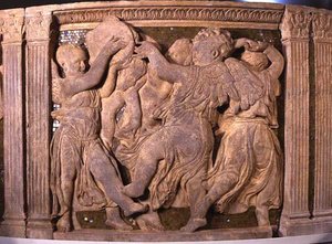 III. sz. restaurálás utáni tábla a Prato-székesegyház külső szószékéről alkotó: B. di Donatello and Michelozzo