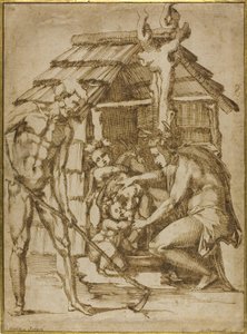 Első család a menhely előtt, 1547-48 alkotó: Baccio Bandinelli
