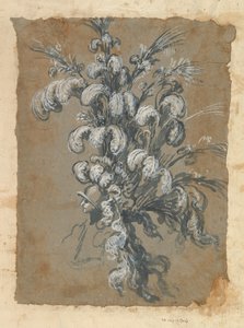 Tervezés egy pazar fejdíszhez tollas sisakon, kb. 1620-56 .