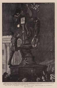 A Mafekingi segély, néhány túl lelkes tüntető a Piccadillyn (litho)