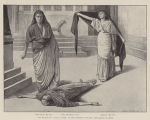 A "Julius Caesar" felújítása az Őfelsége Színházában, Caesar halála (metszet)