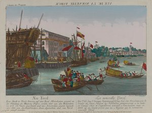 ?New York látképe?, 1776 körül alkotó: Balthasar Friedrich Leizelt