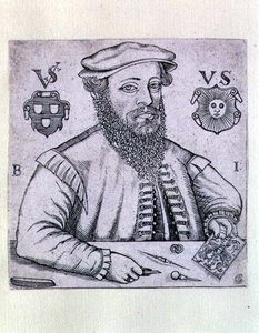 Virgilius Solis (1514-62) német nyomdász portréja alkotó: Balthasar Jenichen