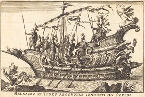 Meleager és Tydeus Ámorhoz vezette az argonautákat alkotó: Balthasar Moncornet after Remigio Cantagallina