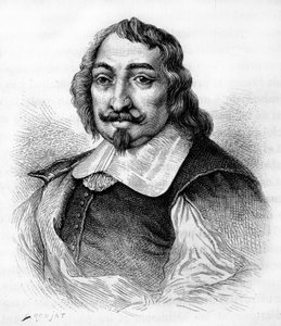 Samuel de Champlain francia felfedező és gyarmatosító (1567-1635). Kanada gyarmatosítója. Metszet 1830-ból, Moncornet komoly portréja után.
