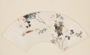 Rózsa és imádkozó sáska, 19. század 1801-1900 alkotó: Baoru Liu