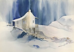 Nincs hely, 1960-70 körül (akvarell, papír) alkotó: Barbara Cleary