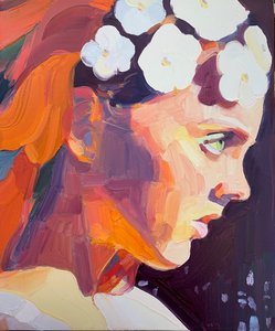 Tűz, 2018 (olaj, vászon) alkotó: Barbara Hoogeweegen