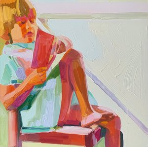 Cím nélkül 7, 2021 (olaj, vászon) alkotó: Barbara Hoogeweegen