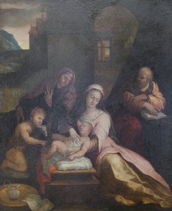 Szent család Szent Jánossal és Szent Erzsébettel (festmény)