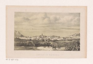 Tetouan kilátása Marokkóban Tetouan Marokkóban (cím a tárgyon) alkotó: Barend Leonardus Hendriks
