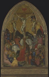 Keresztre feszítés, 1375 körül (tempera és arany fán) alkotó: Barnaba da Modena
