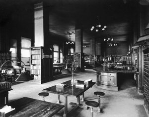 John Crerar Library, Chicago, Illinois, USA, 1900 körül (f/w fotó) alkotó: Barnes and Crosby