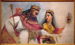 Clovis és Clothilde; I. Clovis, a frankok királya (466-511) és felesége, Clothilde (Szent Clothilde) (475-545), aki katolikus hitre térítette.