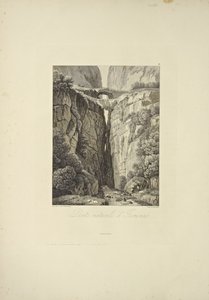 Icononzo természetes hídjai, Alexander von Humboldt és Aime Bonpland "Kordillerák és Amerika őslakosainak emlékművei" című illusztrációja, 1813 alkotó: Baron Friedrich Alexander von Humboldt