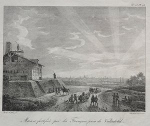 Spanyol kampány: A franciák által megerősített épület Valladolid közelében alkotó: Baron Louis Albert Guillain Bacler d