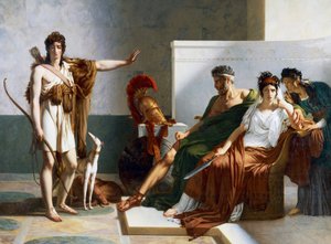 Hippolytus visszautasítja Phaedra vádjait, Phaedra és Hippolytus