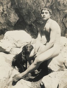 [Meztelen fiú és kutya] alkotó: Baron Wilhelm von Gloeden