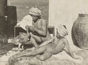 [Két meztelen fiatal pulykával] alkotó: Baron Wilhelm von Gloeden