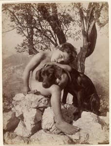 [Fiatal meztelen fiú és kutya] alkotó: Baron Wilhelm von Gloeden