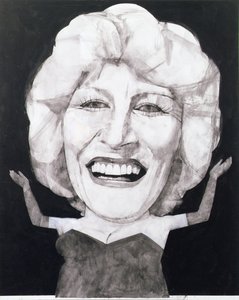 Faith Brown portréja, 1970-es évek (gouache a fedélzeten)