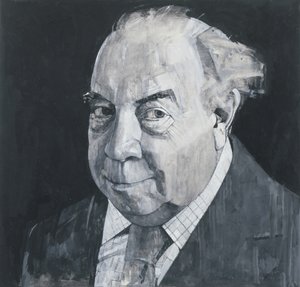 J.B. Priestley portréja, a The Listener illusztrációja, 1970-es évek (gouache és ceruza a fedélzeten)