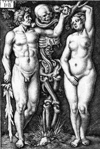 Ádám és Éva, Hans Sebald Beham metszete, 1543