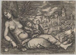 Der Welt Lauf Sleeping Justice másolata, 16. század eleje. alkotó: Barthel Beham