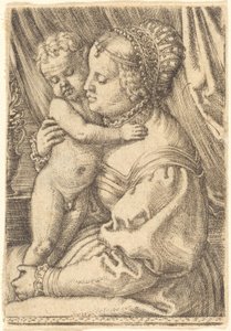 Madonna virágvázával alkotó: Barthel Beham