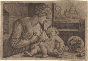 Madonna koponyával alkotó: Barthel Beham