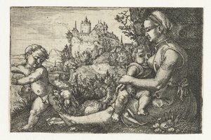 Anya két gyermekkel alkotó: Barthel Beham
