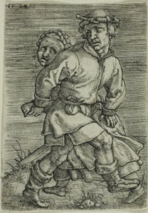 Parasztpár táncol alkotó: Barthel Beham