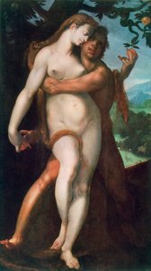 Ádám és Éva, 1566-1611. alkotó: Bartholomaeus Spranger