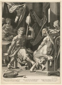 Herkulesz és Omphalé alkotó: Bartholomaeus Spranger